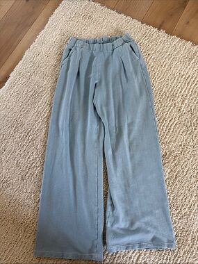 aerie light blue knit waistband lounge pants